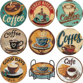 Diamond painting onderzetters coffee