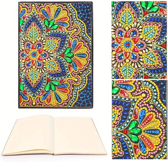 Diamond painting notitieboek mandala bloem