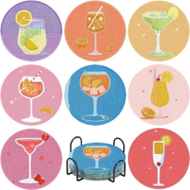 Diamond painting onderzetters cocktails
