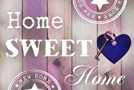Diamond painting home sweet home  40x30cm