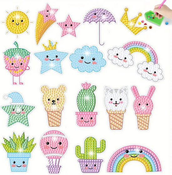 Diamond painting stickers cartoon