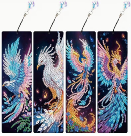 Diamond painting boekenleggers fenix
