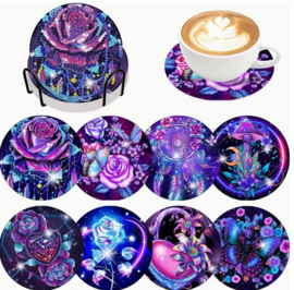 Diamond painting onderzetters glow in the dark