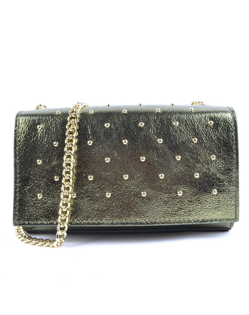 Giuliano schoudertas metallic groen