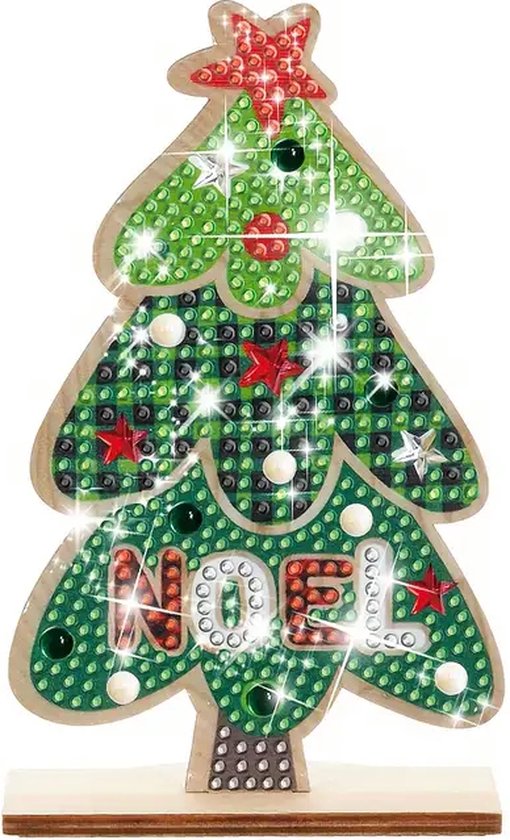 Diamond Painting Kerstboompje – Houten Tafeldecoratie