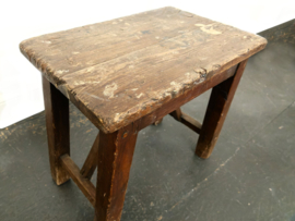Hungarian Oak Stool, 1930s