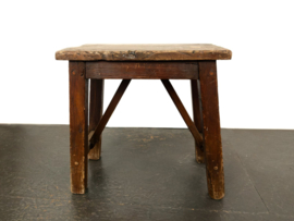 Hungarian Oak Stool, 1930s