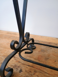 Tile top table with metal base