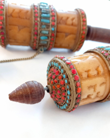 Nepalese Prayer Wheels, 1890s, Set of 2