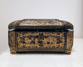 Antique chinese sewing box