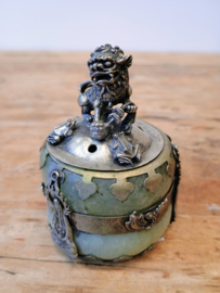Chinese foo dog motif incense burner