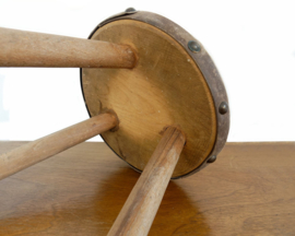 Antique French Rustic Milking Stool, 1920