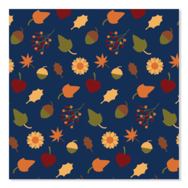 HERFST - Inpakpapier blauw