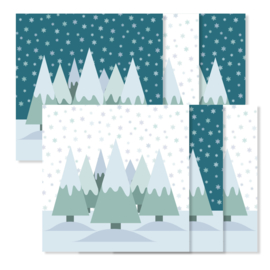 SET - Winterkaarten (6 stuks)