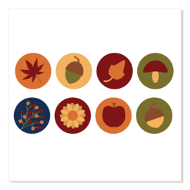 HERFST - stickers (set van 8)