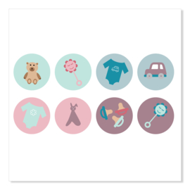 BABY - stickers (set van 8)