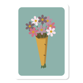 FLOWERS - set 1 met 5 enkele kaarten