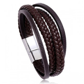 Heren armband bruin