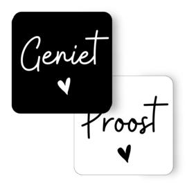 Onderzetter Geniet & Proost