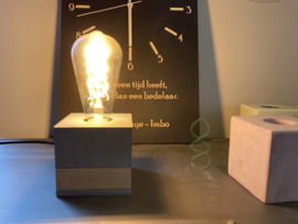 Lamp met eik - industrial (incl. lamp)