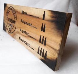 Teak-plank "Cuisson Timer"