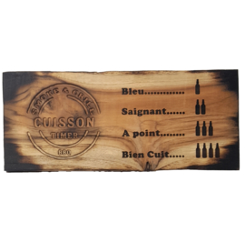 Teak-plank "Cuisson Timer" maar anders