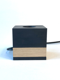 Lamp met eik - industrial (incl. lamp)