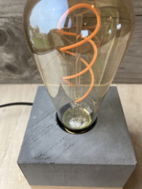 Lamp met eik - industrial (incl. lamp)