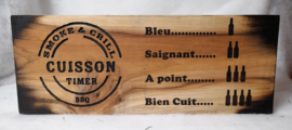 Teak-plank "Cuisson Timer"