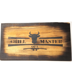 Gepersonaliseerde Teak-plank "BBQ Grill Master"