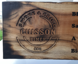 Teak-plank "Cuisson Timer" maar anders