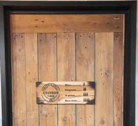 Teak-plank "Cuisson Timer"
