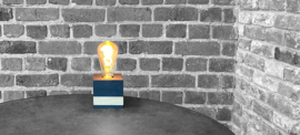Lamp met eik - industrial (incl. lamp)