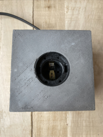 Lamp met eik - industrial (incl. lamp)