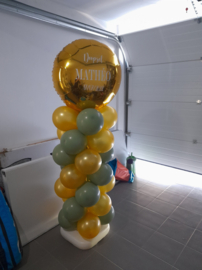 XL Ballonpilaar met of zonder naam op folieballon