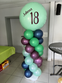 XL Ballonpilaar met of zonder naam op folieballon