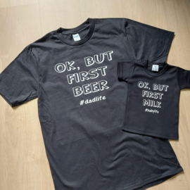 T-shirt papa oke but first beer