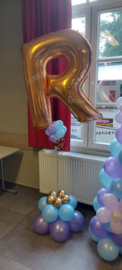 Cijfer of letterballon gevuld met helium en gepersonaliseerd