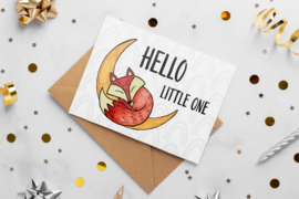 Hello little one - vosje op maan, A6 liggend