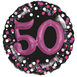 Sparkling 3D Zwart roze 50