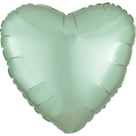 Hart Satin- Mint groen