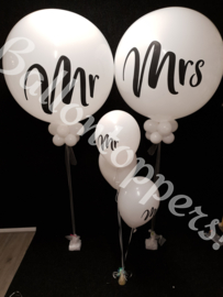Giant Balloon-  set van  Mr en Mrs