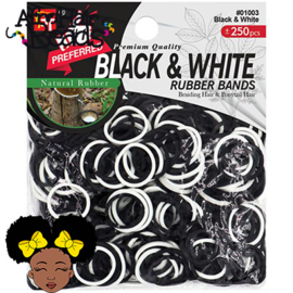 Rubber Bands ♥250st♥ Black&White