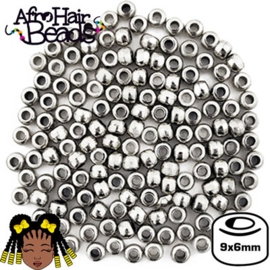 9x6mm ♥ Metallic Zilver