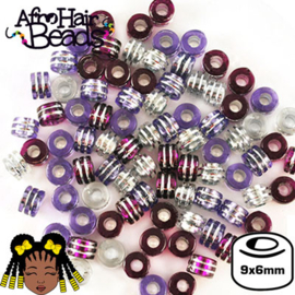 9x6mm ♥ Paars Mix