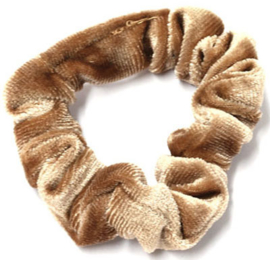 Scrunchie Fluweel Mini Beige