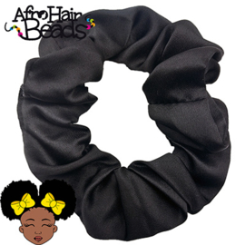Scrunchie Satijn Mini ♥ Zwart