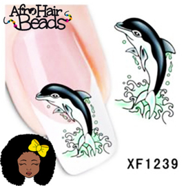 Nagelstickers ♥ Zwarte dolfijn
