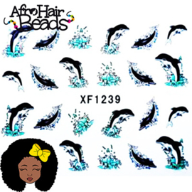 Nagelstickers ♥ Zwarte dolfijn