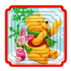 3D Piramide Uitdrukvel Pooh Kerst